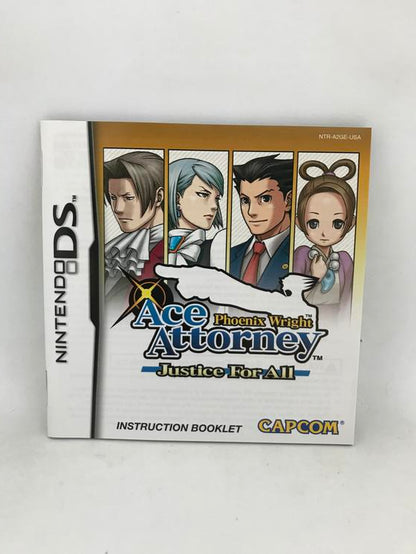 PHOENIX WRIGHT ACE ATTORNEY JUSTICE FOR ALL (COMPLETE IN BOX)