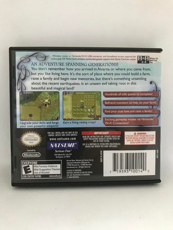 RUNE FACTORY 2 A FANTASY HARVEST MOON (COMPLETE IN BOX) (usagé)