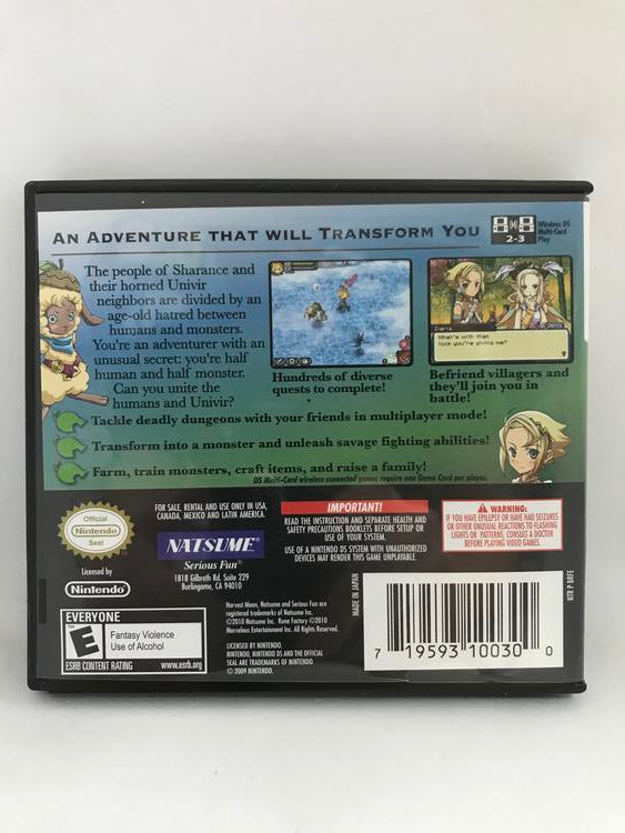 RUNE FACTORY 3 A FANTASY HARVEST MOON (COMPLETE IN BOX) (usagé)