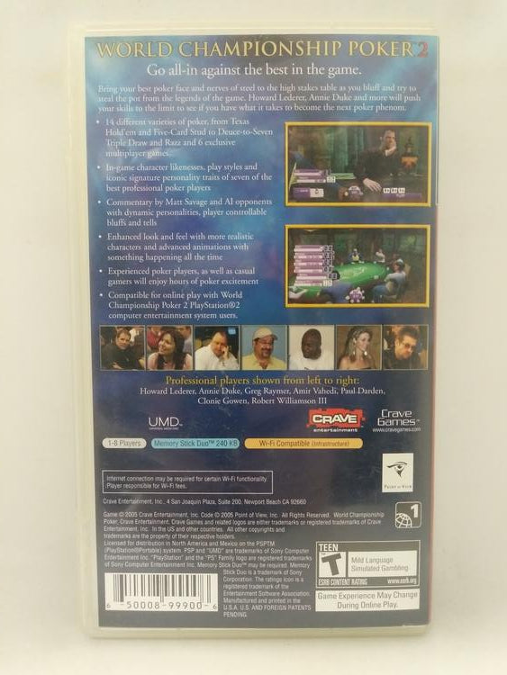 WORLD CHAMPIONSHIP POKER 2 (COMPLETE IN BOX)