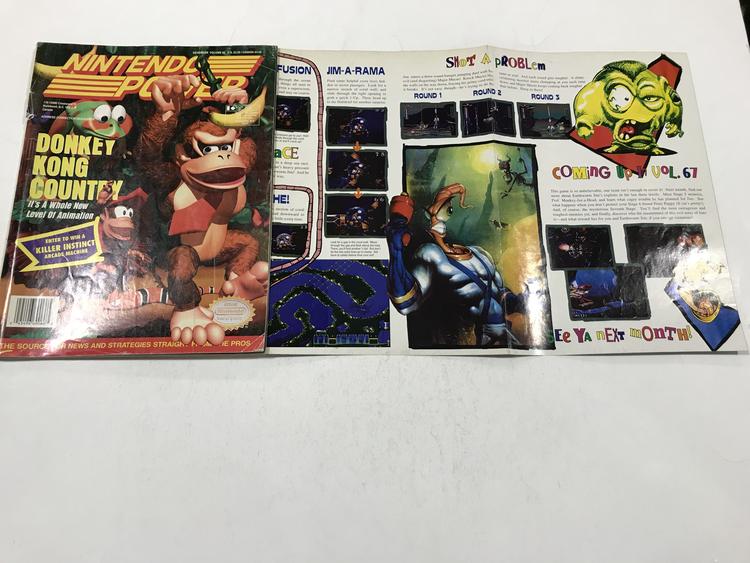 NINTENDO POWER GAMER MAGAZINE VOLUME 66 WITH POSTER - DONKEY KONG COUNTRY (usagé)