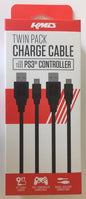 CHARGE CABLE TWIN PACK (PS3)