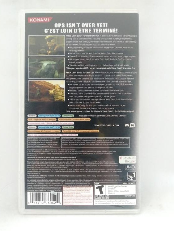 METAL GEAR SOLID PORTABLE OPS PLUS (WITH BOX) (usagé)