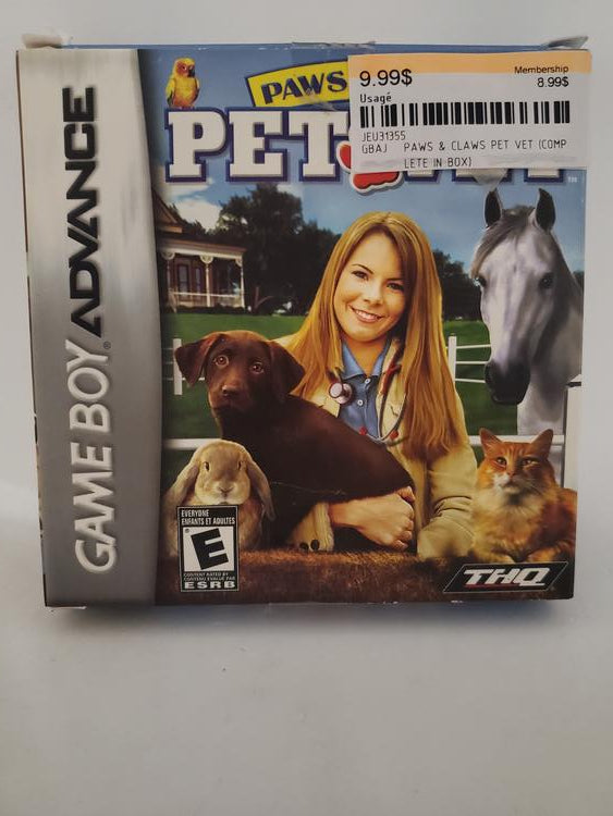 PAWS & CLAWS PET VET (COMPLETE IN BOX)