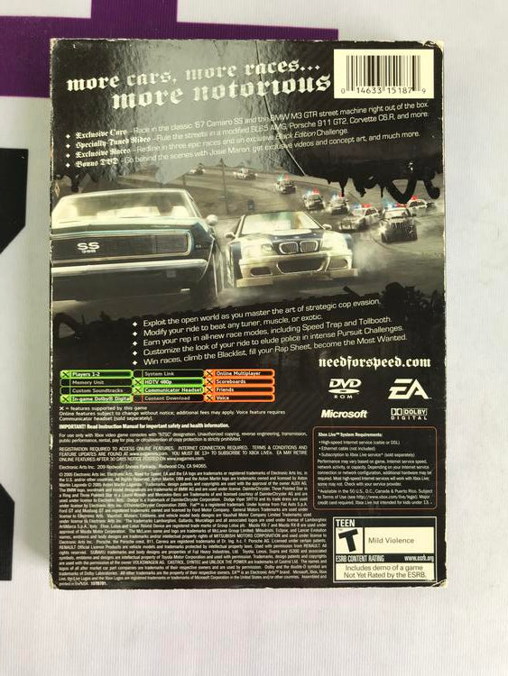 NEED FOR SPEED MOST WANTED BLACK EDITION (COMPLETE IN BOX) (usagé)