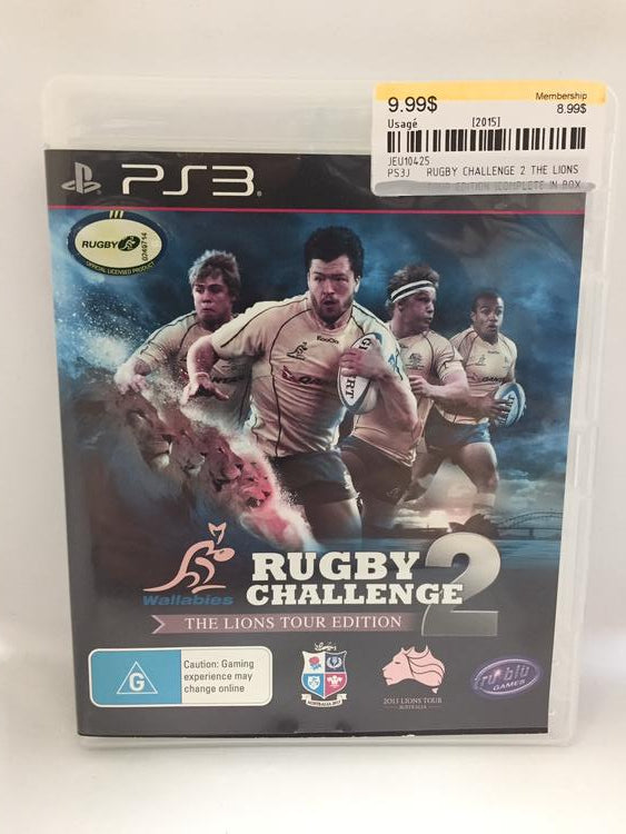 RUGBY CHALLENGE 2 THE LIONS TOUR EDITION (COMPLETE IN BOX) (usagé)