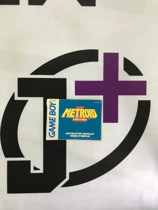 GB METROID II RETURN OF SAMUS INSTRUCTION BOOKLET BILINGUAL (usagé)