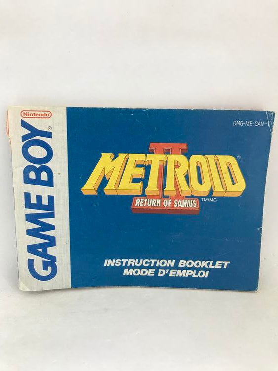 GB METROID II RETURN OF SAMUS INSTRUCTION BOOKLET BILINGUAL