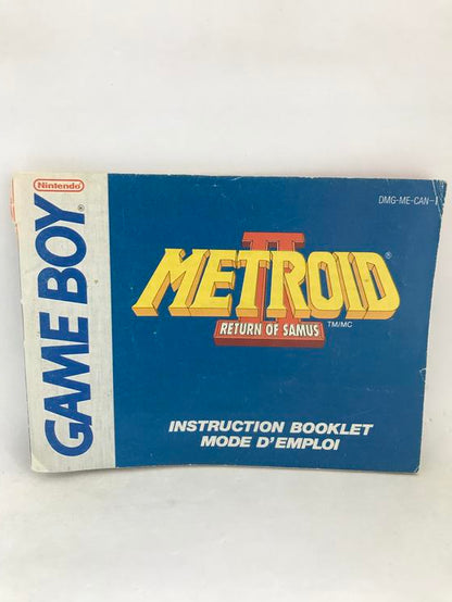 GB METROID II RETURN OF SAMUS INSTRUCTION BOOKLET BILINGUAL
