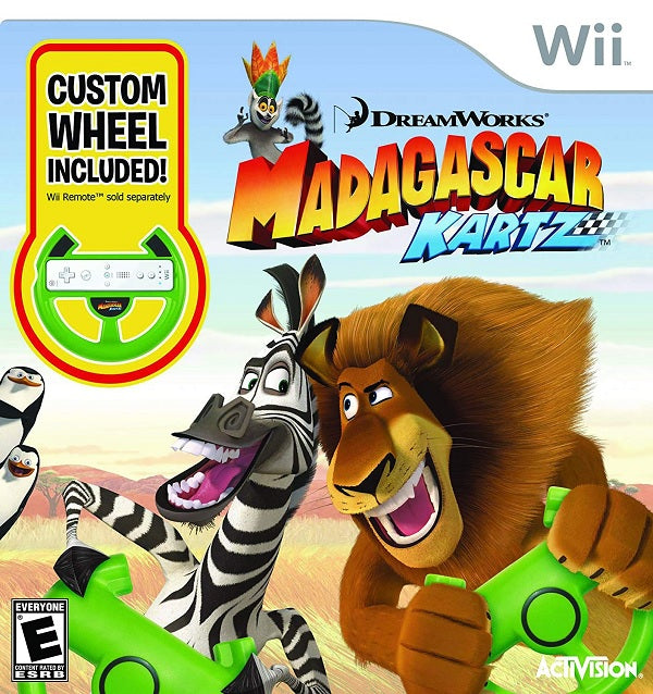 MADAGASCAR KARTZ WITH WHEEL (COMPLETE IN BOX) (usagé)