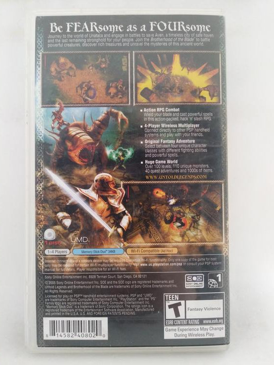 UNTOLD LEGENDS BROTHERHOOD OF THE BLADE (COMPLETE IN BOX) (usagé)