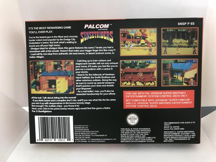 SUNSET RIDERS REPRODUCTION PAL EDITION (WITH BOX) (usagé)