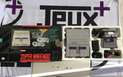 SUPER NINTENDO ENTERTAINMENT SYSTEM SUPER MARIO WORLD SUPER SET (COMPLETE IN BOX)