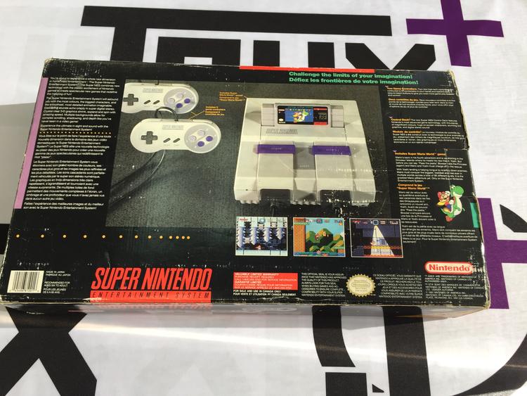 SUPER NINTENDO ENTERTAINMENT SYSTEM SUPER MARIO WORLD SUPER SET (COMPLETE IN BOX)