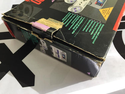 SUPER NINTENDO ENTERTAINMENT SYSTEM SUPER MARIO WORLD SUPER SET (COMPLETE IN BOX)