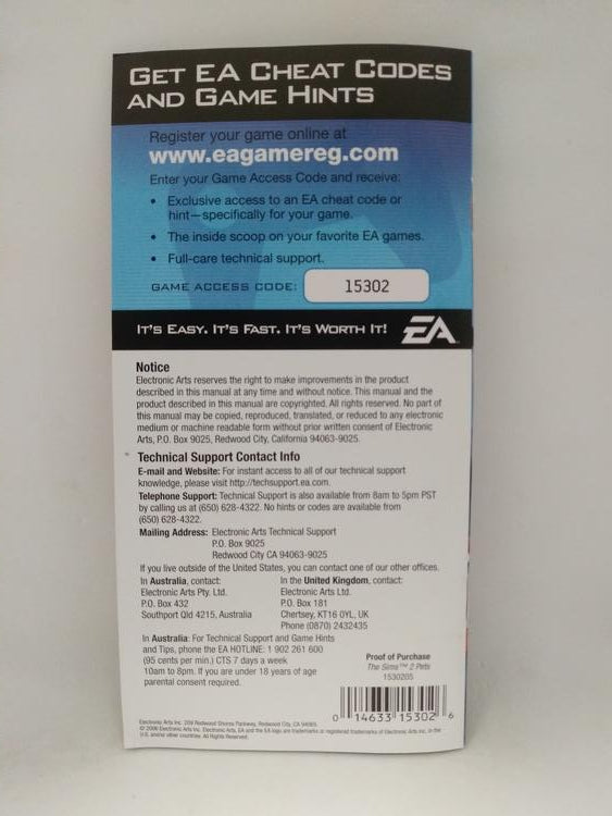 THE SIMS 2 PETS (COMPLETE IN BOX)