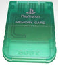 MEMORY CARD CLEAR GREEN SONY (PS1)