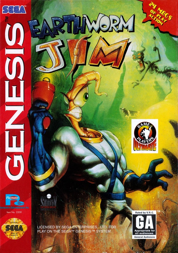 EARTHWORM JIM CARDBOARD BOX (COMPLETE IN BOX) (usagé)