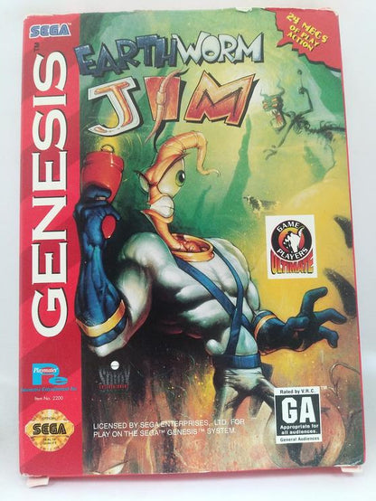 EARTHWORM JIM CARDBOARD BOX (COMPLETE IN BOX)