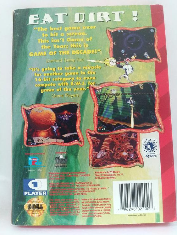 EARTHWORM JIM CARDBOARD BOX (COMPLETE IN BOX)