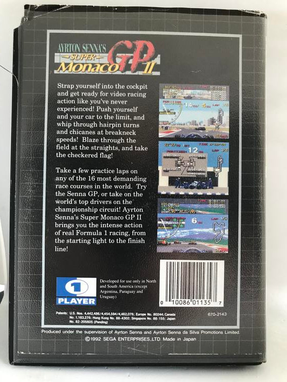 AYRTON SENNA'S SUPER MONACO GP II (COMPLETE IN BOX)
