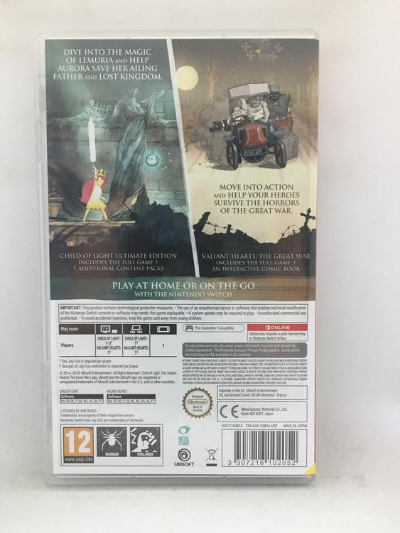 CHILD OF LIGHT ULTIMATE EDITION / VALIANT HEARTS THE GREAT WAR
