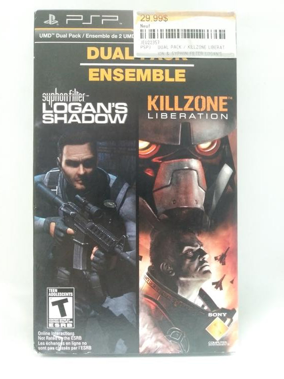 DUAL PACK / KILLZONE LIBERATION & SYPHON FILTER LOGAN'S SHADOW (COMPLETE IN BOX) (usagé)