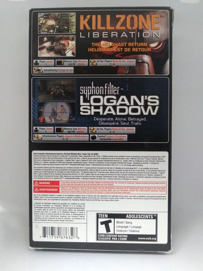 DUAL PACK / KILLZONE LIBERATION & SYPHON FILTER LOGAN'S SHADOW (COMPLETE IN BOX) (usagé)