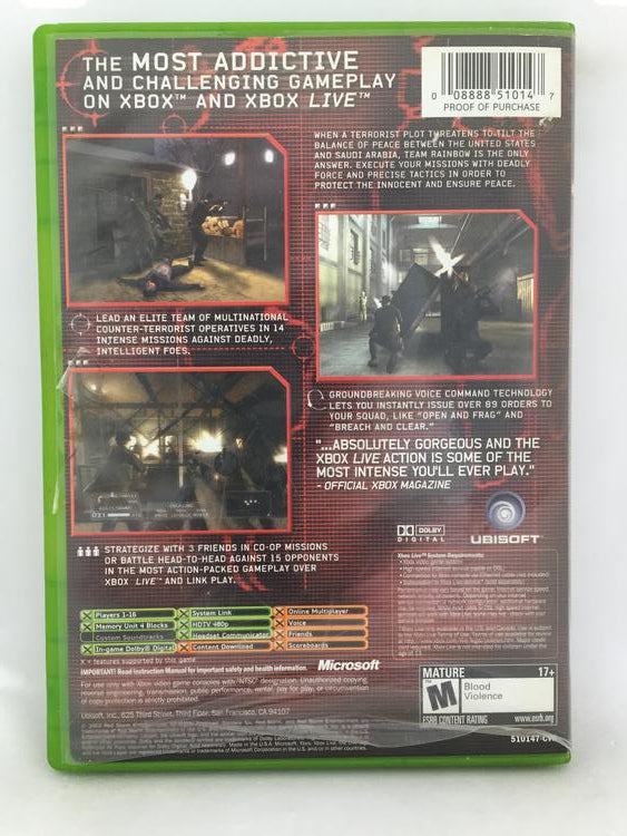 TOM CLANCY'S RAINBOW SIX 3 WITH MICROPHONE (COMPLETE IN BOX)
