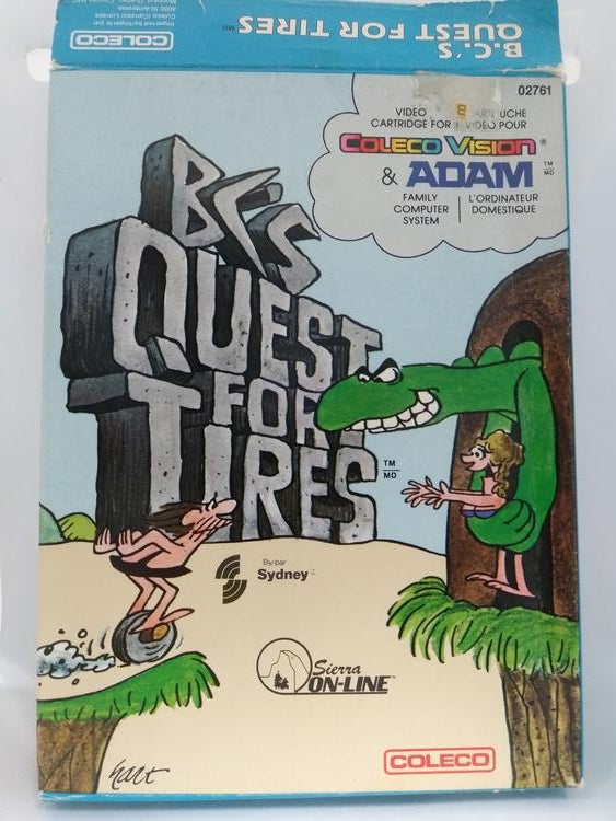 COLECOVISION B.C.'S QUEST FOR TIRES (COMPLETE IN BOX)
