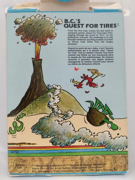COLECOVISION B.C.'S QUEST FOR TIRES (COMPLETE IN BOX)