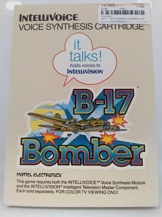 INTELLIVISION B-17 BOMBER (COMPLETE IN BOX) (usagé)