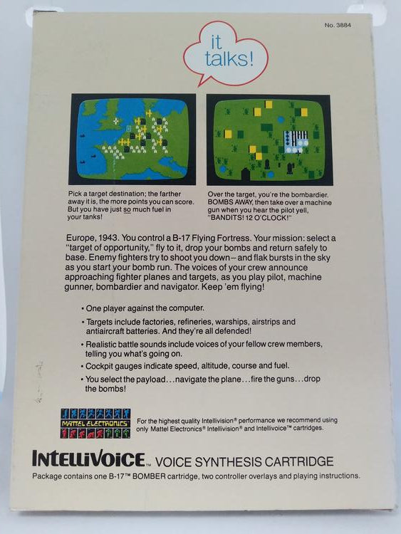 INTELLIVISION B-17 BOMBER (COMPLETE IN BOX)
