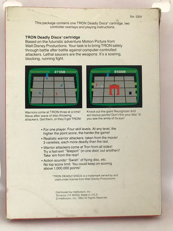INTELLIVISION TRON DEADLY DISCS (COMPLETE IN BOX) (usagé)