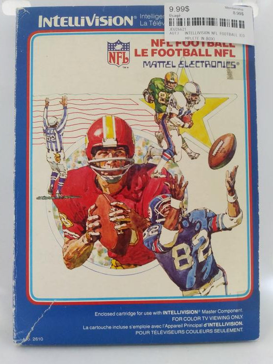 INTELLIVISION NFL FOOTBALL (COMPLETE IN BOX)