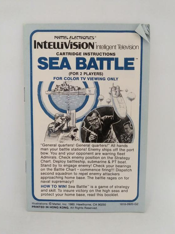 INTELLIVISION SEA BATTLE (COMPLETE IN BOX) (usagé)