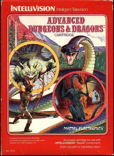 INTELLIVISION ADVANCED DUNGEONS & DRAGONS (COMPLETE IN BOX) (usagé)