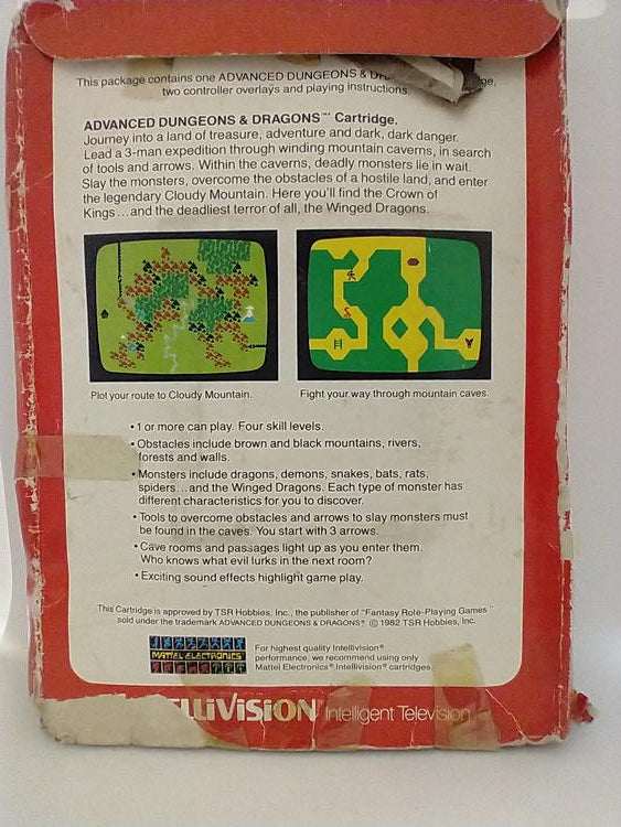 INTELLIVISION ADVANCED DUNGEONS & DRAGONS (COMPLETE IN BOX)