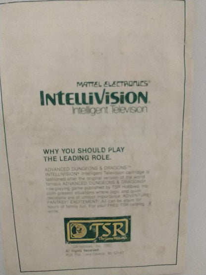 INTELLIVISION ADVANCED DUNGEONS & DRAGONS (COMPLETE IN BOX) (usagé)