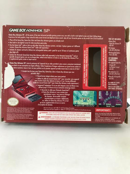 GAMEBOY ADVANCE SP FLAME AGS-001 (COMPLETE IN BOX)