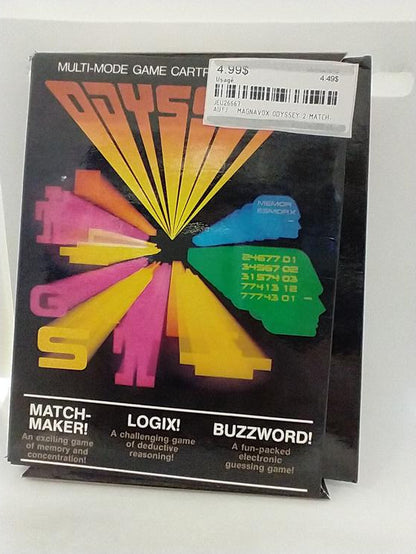 MAGNAVOX ODYSSEY 2 MATCH-MAKER / LOGIX! / BUZZWORD (WITH BOX)