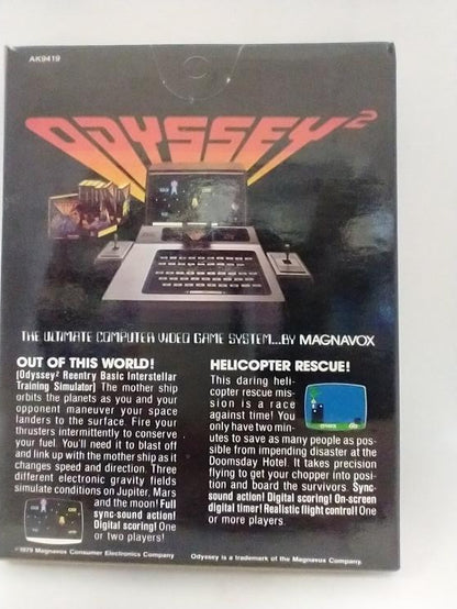 MAGNAVOX ODYSSEY 2 OUT OF THIS WORLD / HELICOPTER RESCUE (WITH BOX)