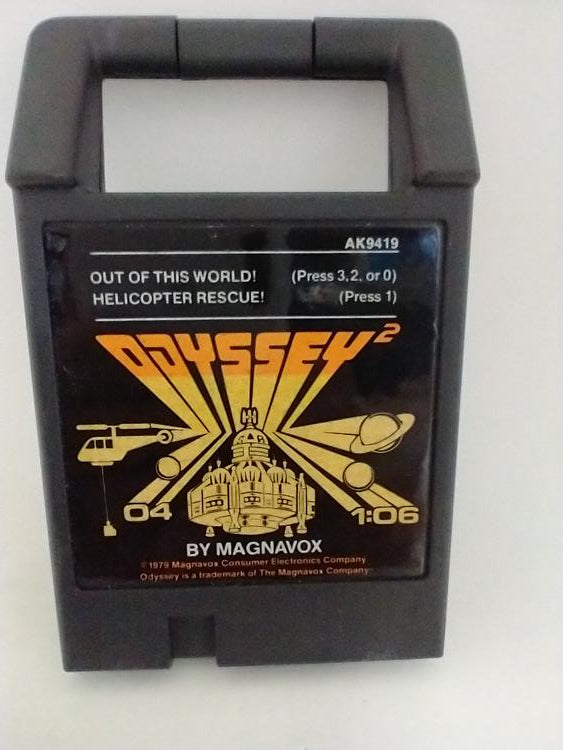MAGNAVOX ODYSSEY 2 OUT OF THIS WORLD / HELICOPTER RESCUE (WITH BOX)