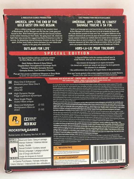 RED DEAD REDEMPTION II SPECIAL EDITION (usagé)
