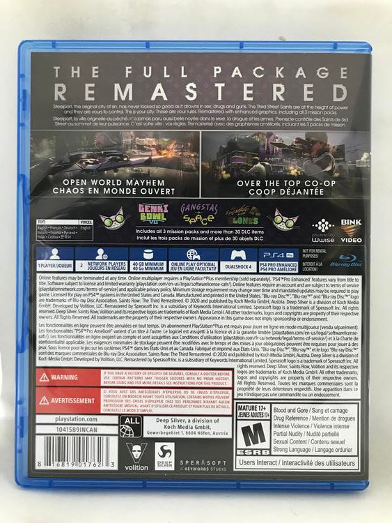 SAINTS ROW THE THIRD REMASTERED