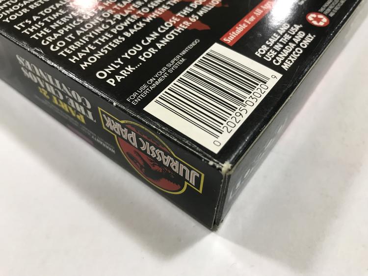 JURASSIC PARK 2 THE CHAOS CONTINUES (COMPLETE IN BOX)