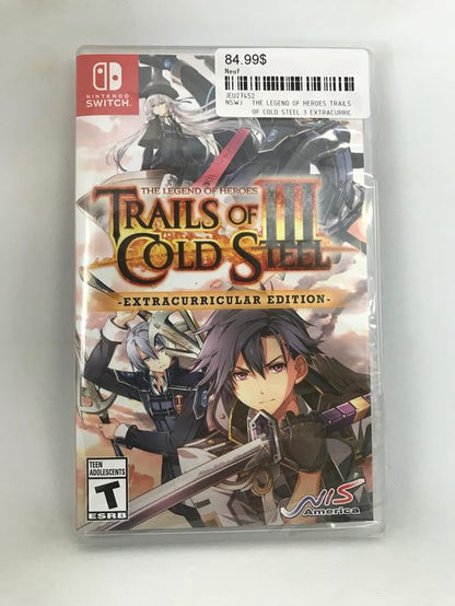 THE LEGEND OF HEROES TRAILS OF COLD STEEL III EXTRACURRICULAR EDITION (usagé)