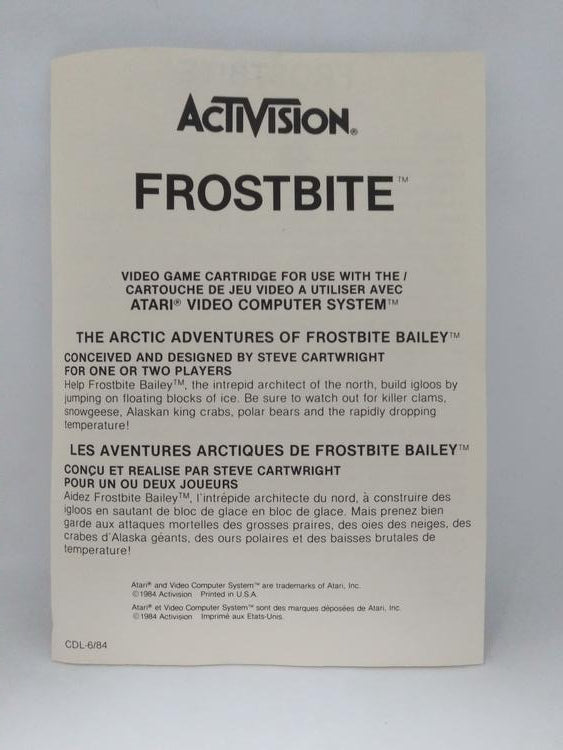 ATARI 2600 FROSTBITE (COMPLETE IN BOX)