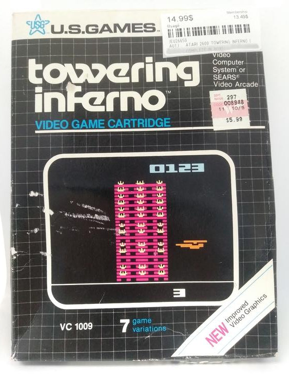 ATARI 2600 TOWERING INFERNO (COMPLETE IN BOX)