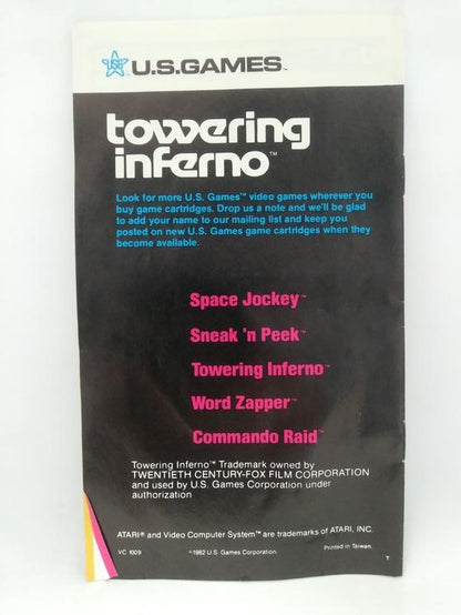 ATARI 2600 TOWERING INFERNO (COMPLETE IN BOX)